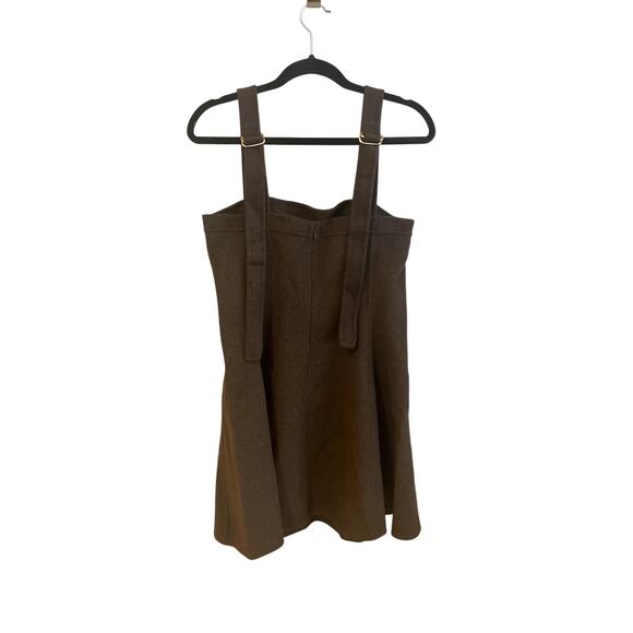 NEW Cult Gaia X GAP Square Neckline Wool Mini Dress Brown Size 8 - Picture 8 of 13